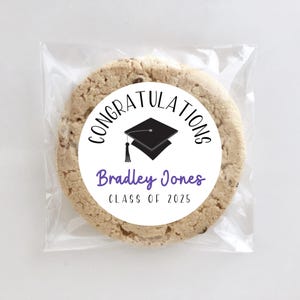Graduation Theme Stickers, Class of 2025, Cookie Stickers, Custom Stickers, Thank You Stickers, Graduation Theme, Grad Party, Grad Favors