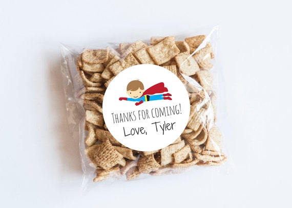 Superhero Thank You Stickers, Superhero Theme, Superhero Birthday, First Birthday, Superhero Favors, Boy Superhero, Thanks for Coming Il_570xn