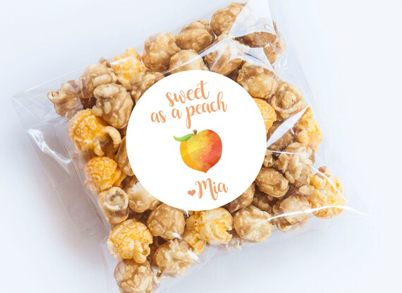 Sweet Peach Stickers, First Birthday, Peach Theme, Fruit Theme, Summer Birthday, Thank You Labels, Peach Tags, Peach Favors, Thanks Il_570xn