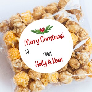 Van en naar stickers, kerststickers, verpakking, gepersonaliseerde stickers, vakantielabels, kerstlabels, van en naar labels, cadeautjes