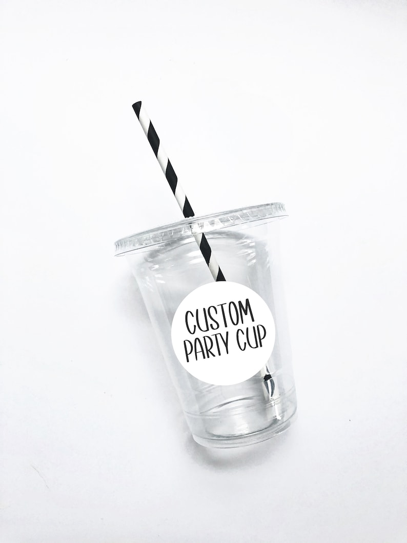 Vasos personalizados para fiestas, 16 oz, vasos para bebidas, primer cumpleaños, vasos de plástico, vaso de cumpleaños personalizado, personalizado, desechable, feliz cumpleaños, recuerdo imagen 1