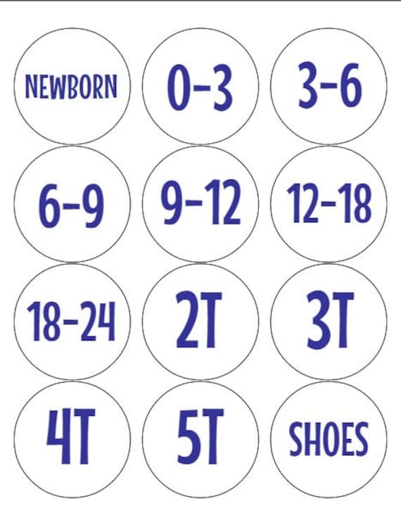 12 Navy Organizing Labels, Bin Storage, Kids Storage, Bin Labels