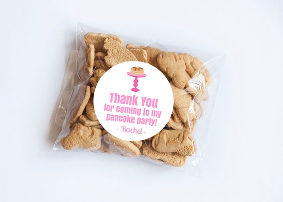Pancake Party Stickers, Slumber Party, Pancake Favor, Girls Birthday, Birthday Stickers, Pancake Stickers, Pj Party, Pancake Labels, Party Il_570xn