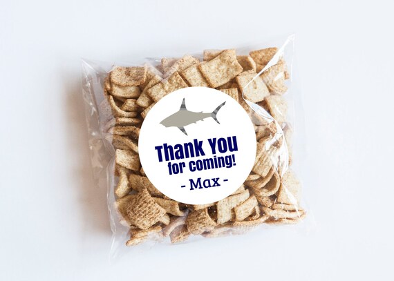 Shark Theme Stickers, Shark Birthday, Summer Birthday, Animal Theme, Shark Favors, Pool Party, Summer Favors, Thanks for Coming, Tags Il_570xn