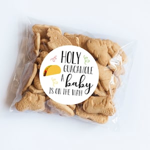 Stickers tacos Bébé on the Way, Holy Guacamole, Shower de bébé, Étiquettes de cadeaux, Thème fiesta, Étiquettes Fiesta, Stickers anniversaire, Fête Fiesta