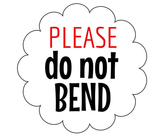 12 do not bend stickers packaging labels packaging stickers please
