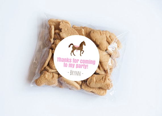 Horse Stickers, Brown Horse, Horse Theme, First Birthday, Thanks for Coming, Birthday Stickers, Riding Theme, Girl Birthday, Equestrian Il_570xn