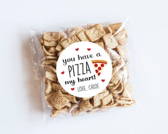 Pizza My Heart Stickers, Valentine's Day, Class Party, Valentine, Favors, Pizza Theme, Pizza Labels, Pizza My Heart, Valentine's Theme