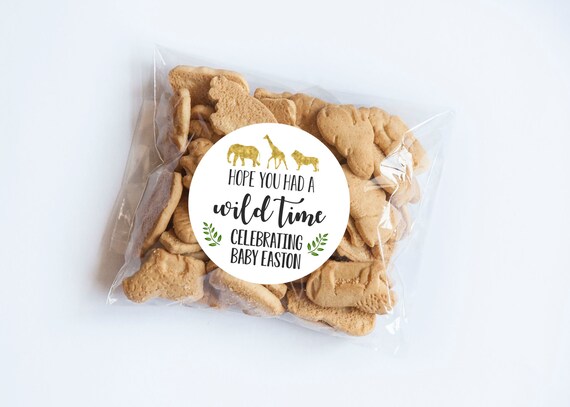 Safari Baby Shower Stickers, Gold Safari, Safari Animals Theme, Wild One Party, Party Animal, Zoo Animal Tag, Party Favors, Wild Animals Il_570xn