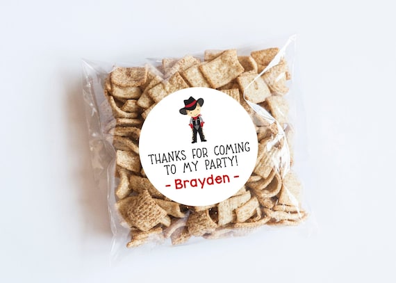 Cowboy Stickers, Cowboy Birthday, Rodeo Party, Thanks for Coming Labels, Cowboy Party, First Birthday, Cowboy Favors, Western Stickers Il_570xn