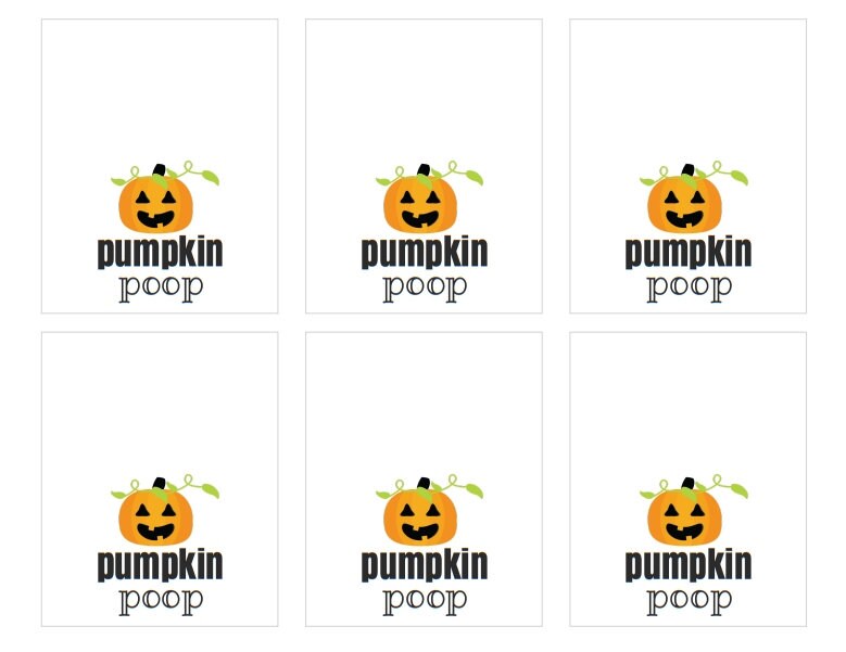 Pumpkin Poop Tent Card, Printable, Instant Download, Pumpkin Printable, Food Labels, Food Cards, First Birthday, Tent Cards, Labels