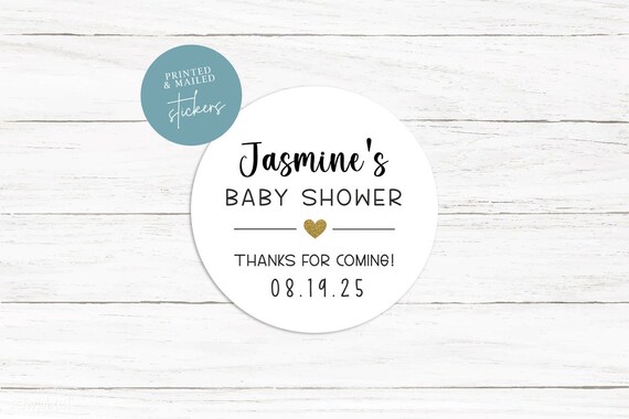 Heart Baby Shower Stickers, Thank You Labels, Shower Favor Labels, Bottle Labels, Baby Shower Labels, Goodie Bag Labels, Shower Favors, Tags