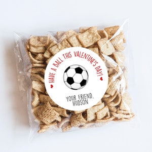 Fußball-Valentinstagaufkleber, Valentinstag, Have a Ball, Klassenparty, Valentinstag, Gastgeschenke, Sportthema, Fußballetiketten, Valentinstagthema
