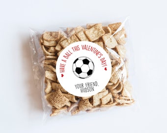 Soccer Valentine Stickers, Valentine&#39;s Day, Have a Ball, Class Party, Valentine, Favors, Sports Theme, Soccer Labels, Valentine&#39;s Theme