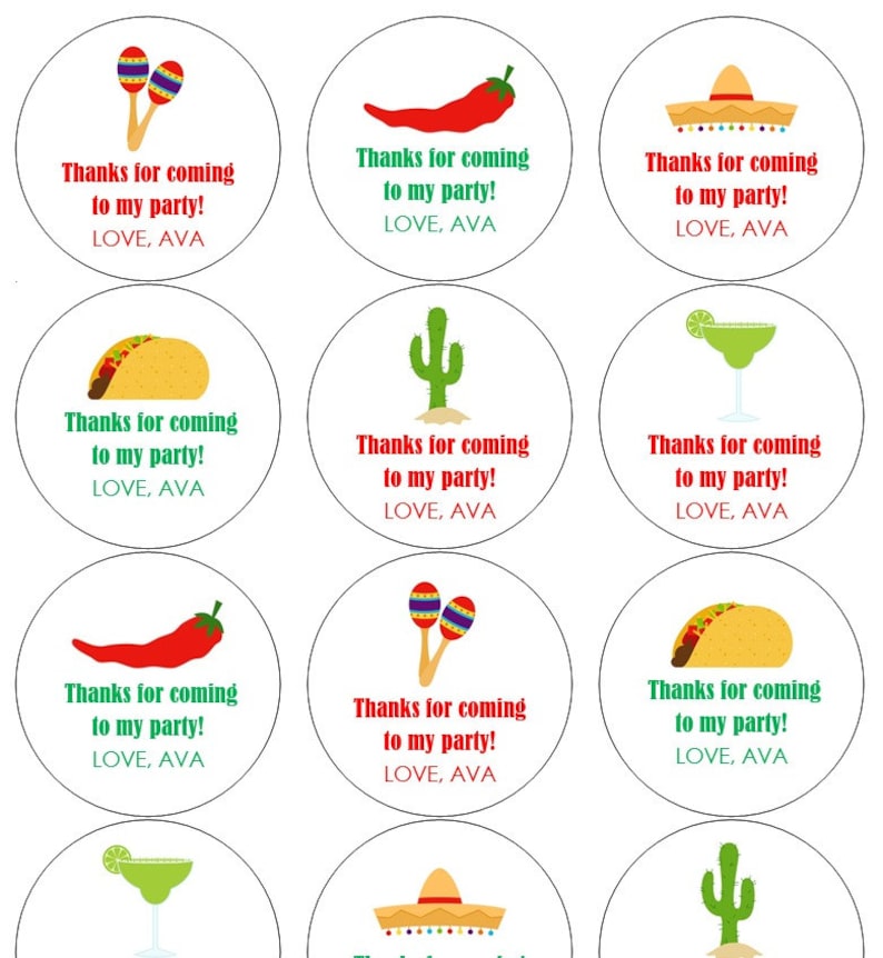 Cake Toppers Birthday Party 12 Fiesta Cupcake Toppers Taco Toppers Mardi Gras Fiesta First Birthday Fiesta Shower