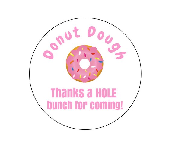 20 Donut Dough Stickers, First Birthday, Donut Tags, Donut Theme, Donut Bar, Donut Favors, Pink Donut, Donut Grow Up, Donut Party, Tags Il_570xn