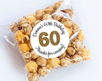 180 Labels DISTINCTIVS Black and Gold 60th Birthday Party Favor Stickers 180 Labels DISTINCTIVS Black and Gold 60th Birthday Party Favor Stickers