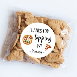 Pizza Birthday Stickers, Pizza Theme, Pizza Favors, Gift Tags, Pizza Party, Party Decor, Thank You Pizza Labels, Cooking Pizza Party