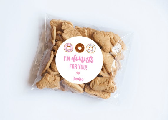 Donuts For You Valentine Stickers, Valentine's Day, Donut Stickers, Class Party, Valentine, Favors, Pink Heart, Valentine's Theme, Tags Il_570xn