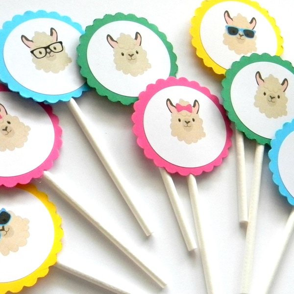 Llama Cupcake Topper - Etsy