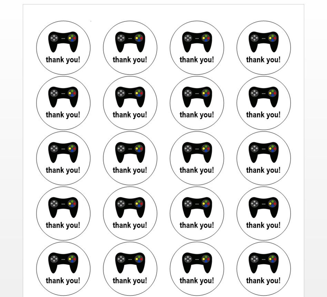 12 Game Controller Cupcake Toppers Gamer Theme Gamer Party | Etsy