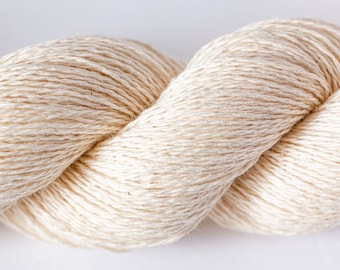 Undyed Yarn | 459 yards | Organic Cotton | ORGANIC | Yarn | 5/2 | Fingering Weight | Knitting | Weaving | Crochet | Natural Yarn | | 2-Ply