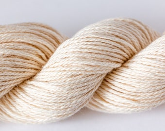 Undyed Yarn | ORGANIC COTTON  | 184 yards | Worsted Weight | Undyed | Yarn | Knitting | Crochet | Weaving | Grown in USA | Natural