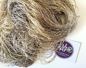 Rayon Yarn | 400 yards | Mary Gavan Yarns | Mesa yarn | Textured Yarn | Tan | Creme | Gray | Multi color yarn | knitters yarn | weaving