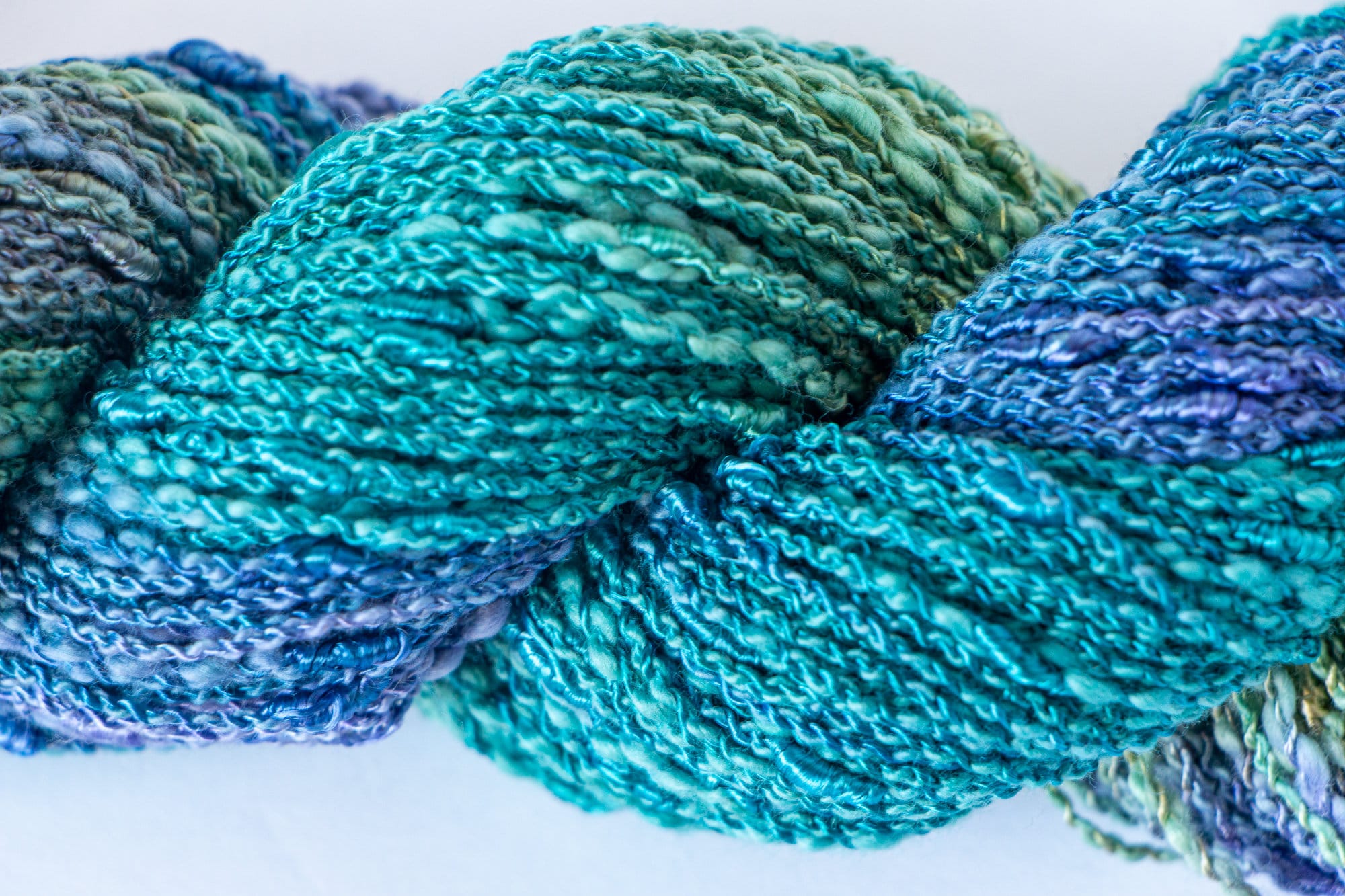 Rayon Cotton Yarn Saguaro 225 Yards Mary Gavan Yarns Textured Yarn Teal  Purple Multi Color Yarn Knitters Yarn Knit 