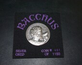 1984 DOUBLOON - Bacchus Rivers of The World Oxidized Silver Mardi Gras Doubloon Limited Ed. (see back of coin)
