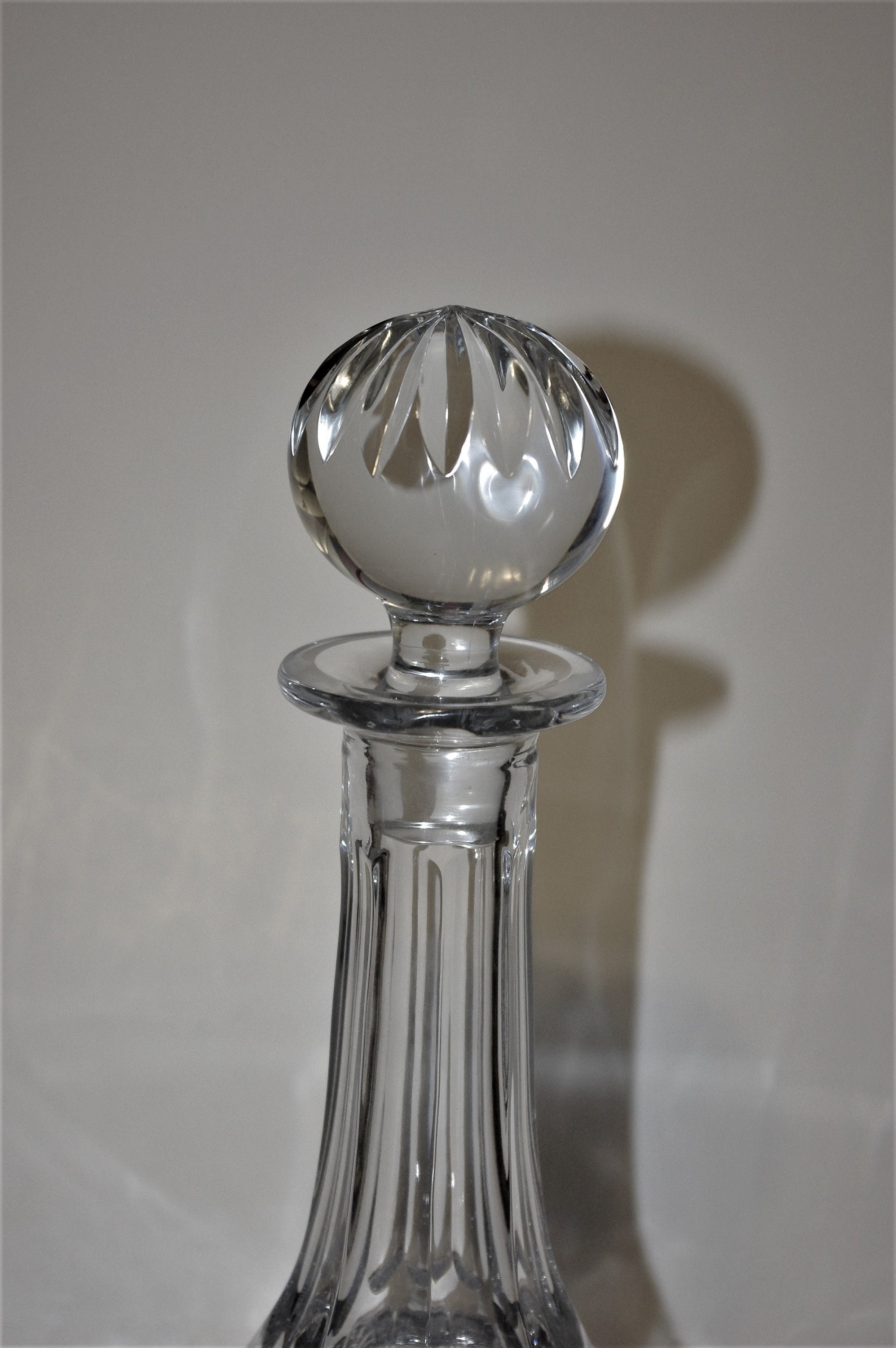 WATERFORD CRYSTAL DECANTER Brookside Pattern Ships Decanter Hold
