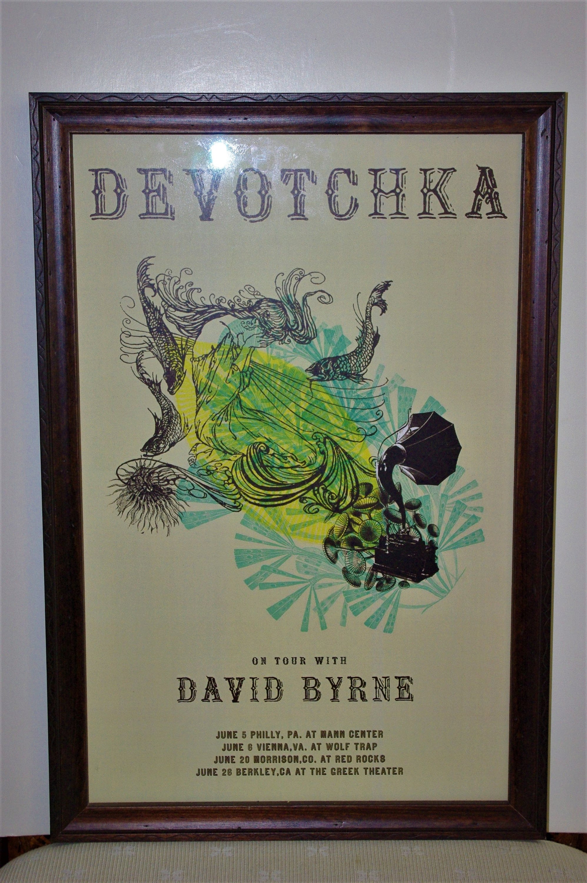 DEVOTCHKA and DAVID BYRNE Tour Poster, Devotchka on Tour Poster by