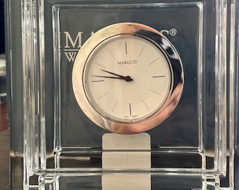 Waterford Crystal Clock Large Contempra Table Clock for Home Decor Gift for Him or Her Gift for Mom or Dad