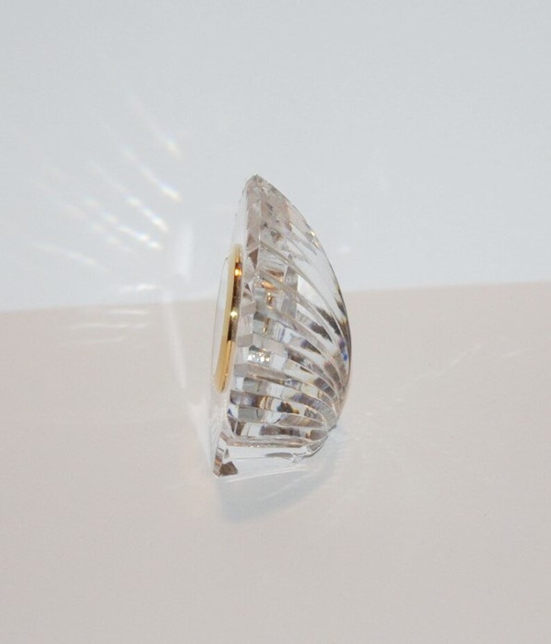 Waterford Crystal Shell Desk Clock with New Battery T342 Etsy