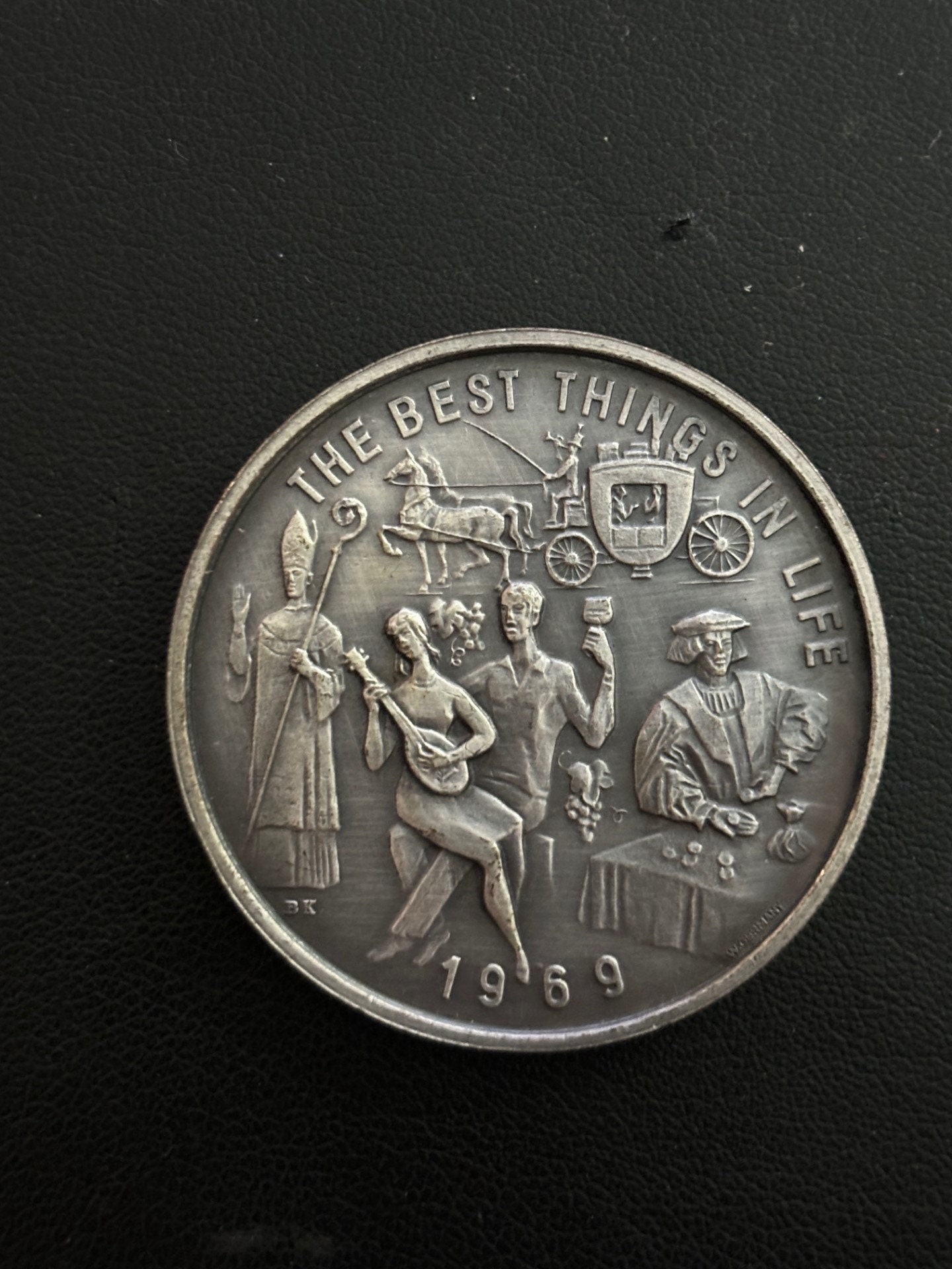 1969 Bacchus Doubloon: Limited Edition Oxidized Silver Mardi Gras