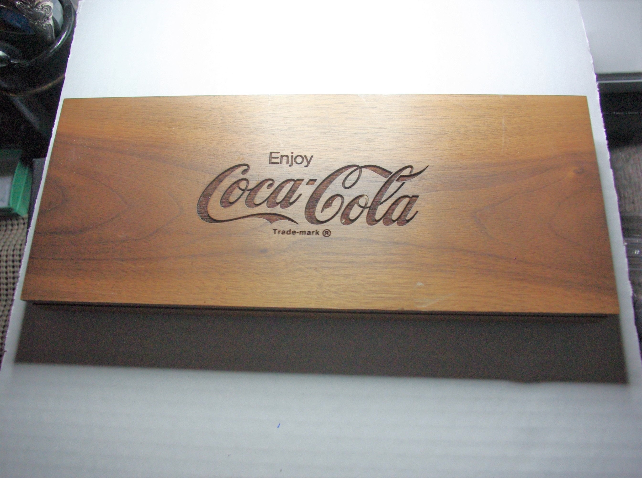 Coca Cola Desk Set Brass Shears And Letter Opener In Box