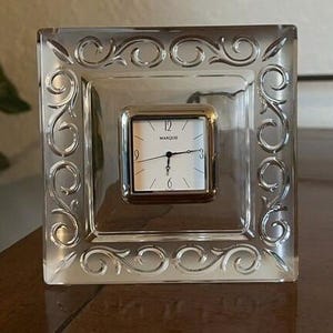 Waterford Crystal Desk Clock: Marquis Arabesque Quartz Clock