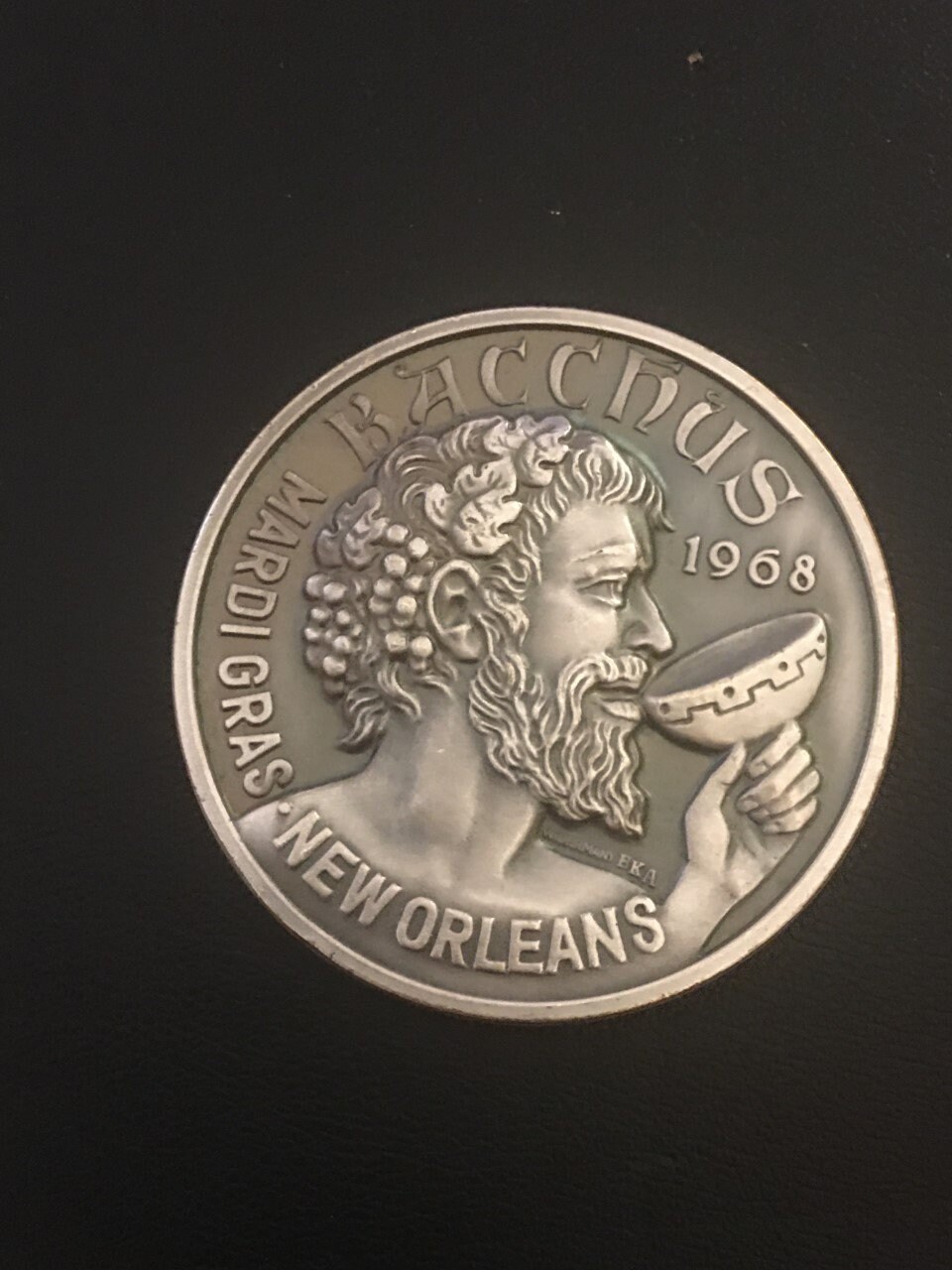 mardi gras silver ring