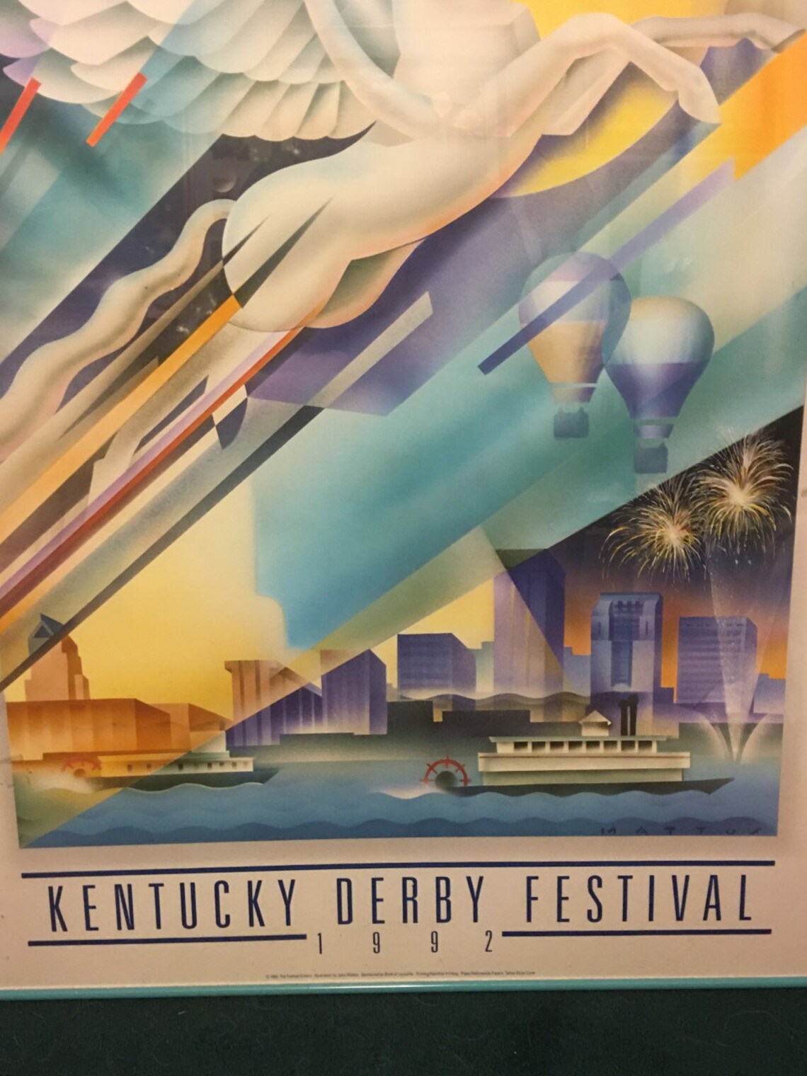 1992 KENTUCKY DERBY Festival Poster Framed Poster Etsy