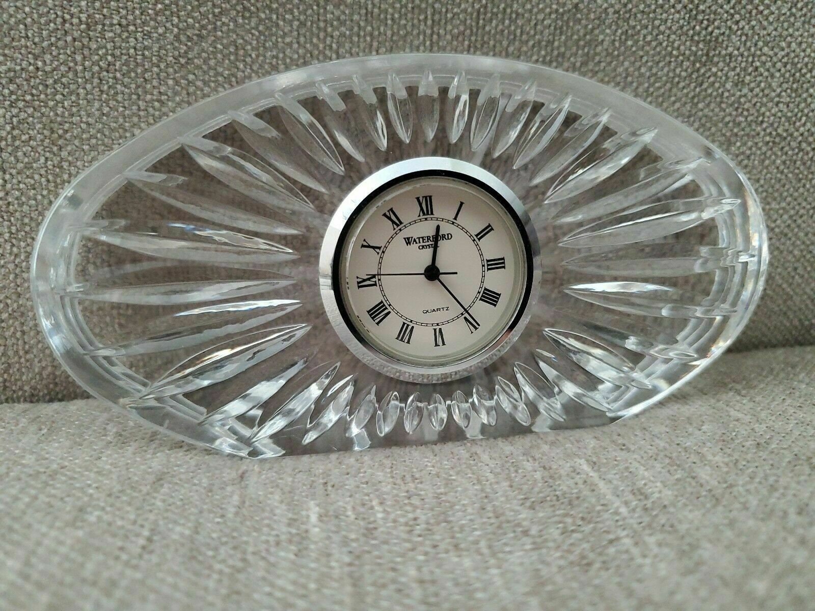 Waterford Crystal Desk Clock OVAL CLOCK with New Battery Etsy