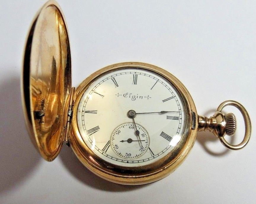 LADIES POCKET WATCH - Elgin Gold Filled Antique Pocket Watch