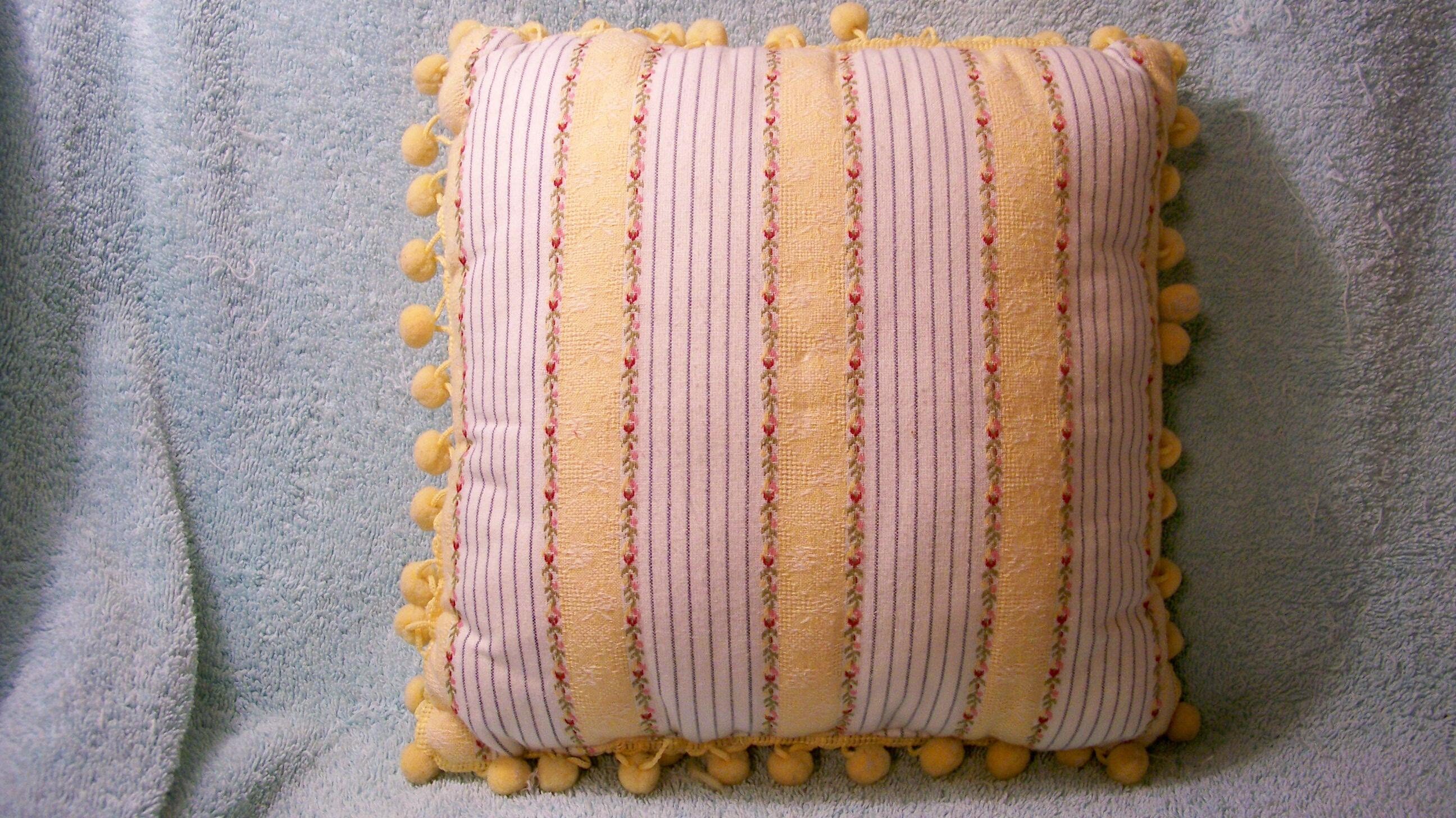Ball Fringe Pillow 11'' X 11'' Etsy