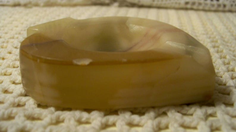 Vintage Alabaster Spade Ashtray