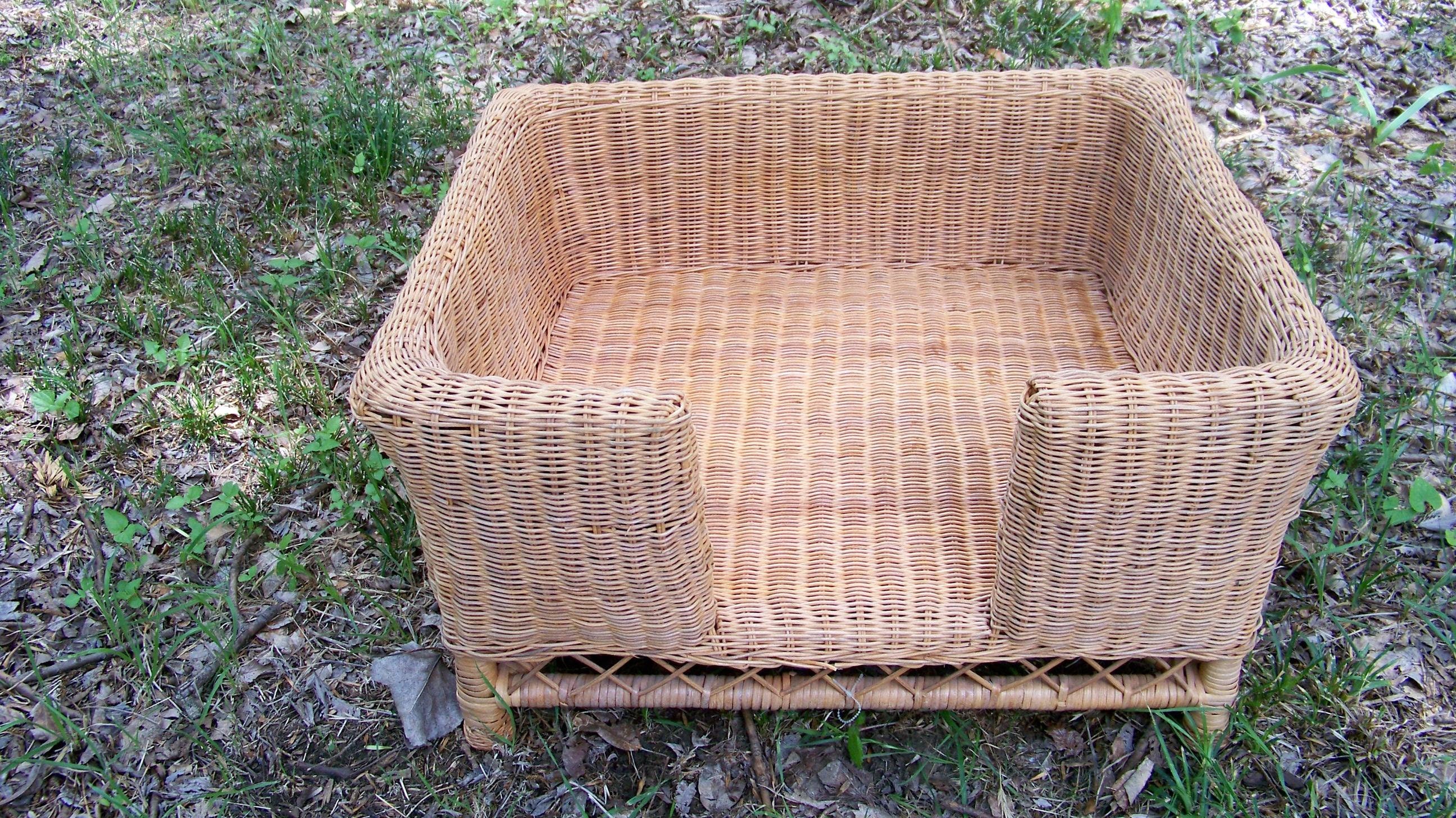 Wicker Pet Bed / Wicker Dog Bed Etsy