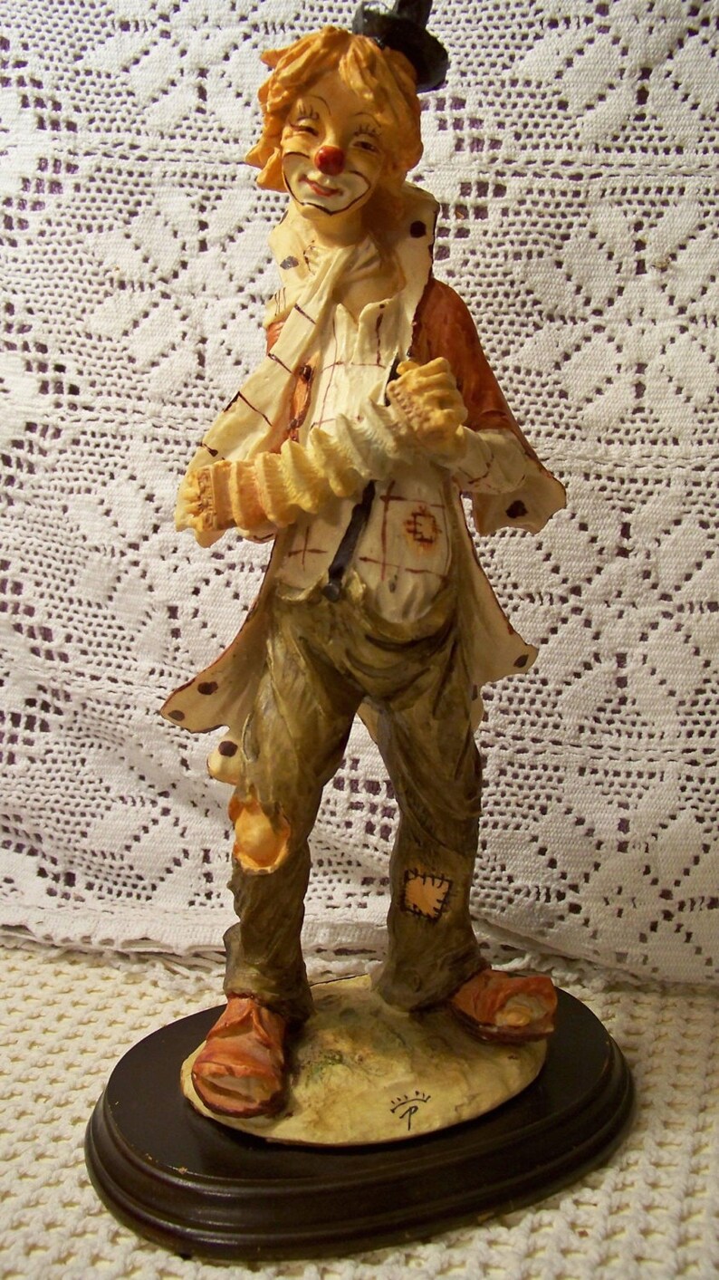 Clown Face Hobo Figurine / Resin Sculpture Etsy