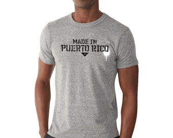 Made in Puerto Rico Splatter Spray Alternative Apparel T-Shirt / "FREE SHIPPING!"