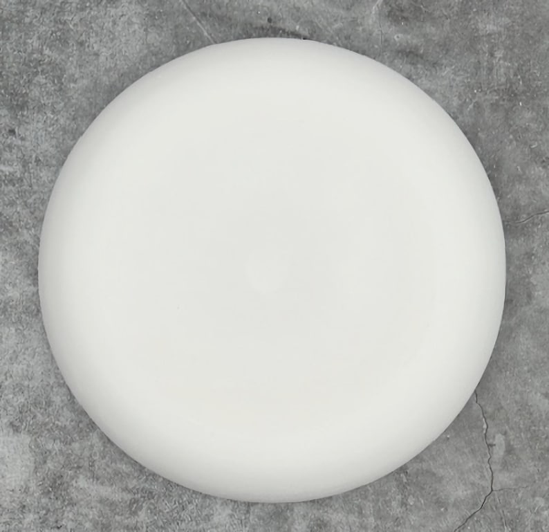 May include: A plain white ceramic plate, perfect for serving a variety of dishes.
