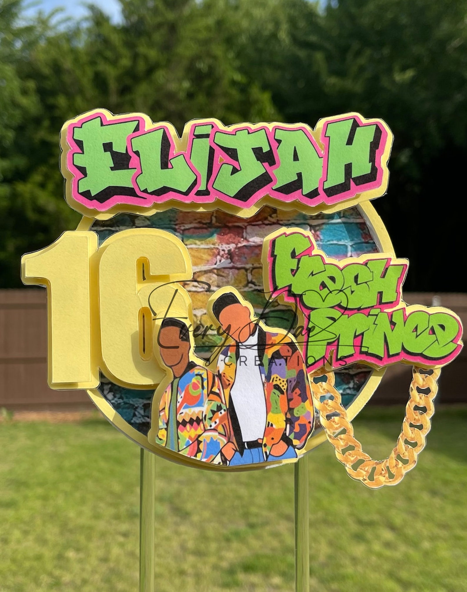 Fresh Prince Cake Topper Custom Cake Topper 90s Birthday Etsy