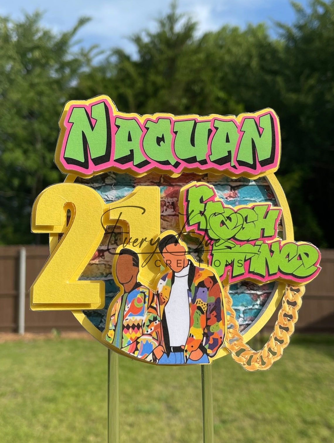 Fresh Prince Cake Topper Custom Cake Topper 90s Birthday Etsy