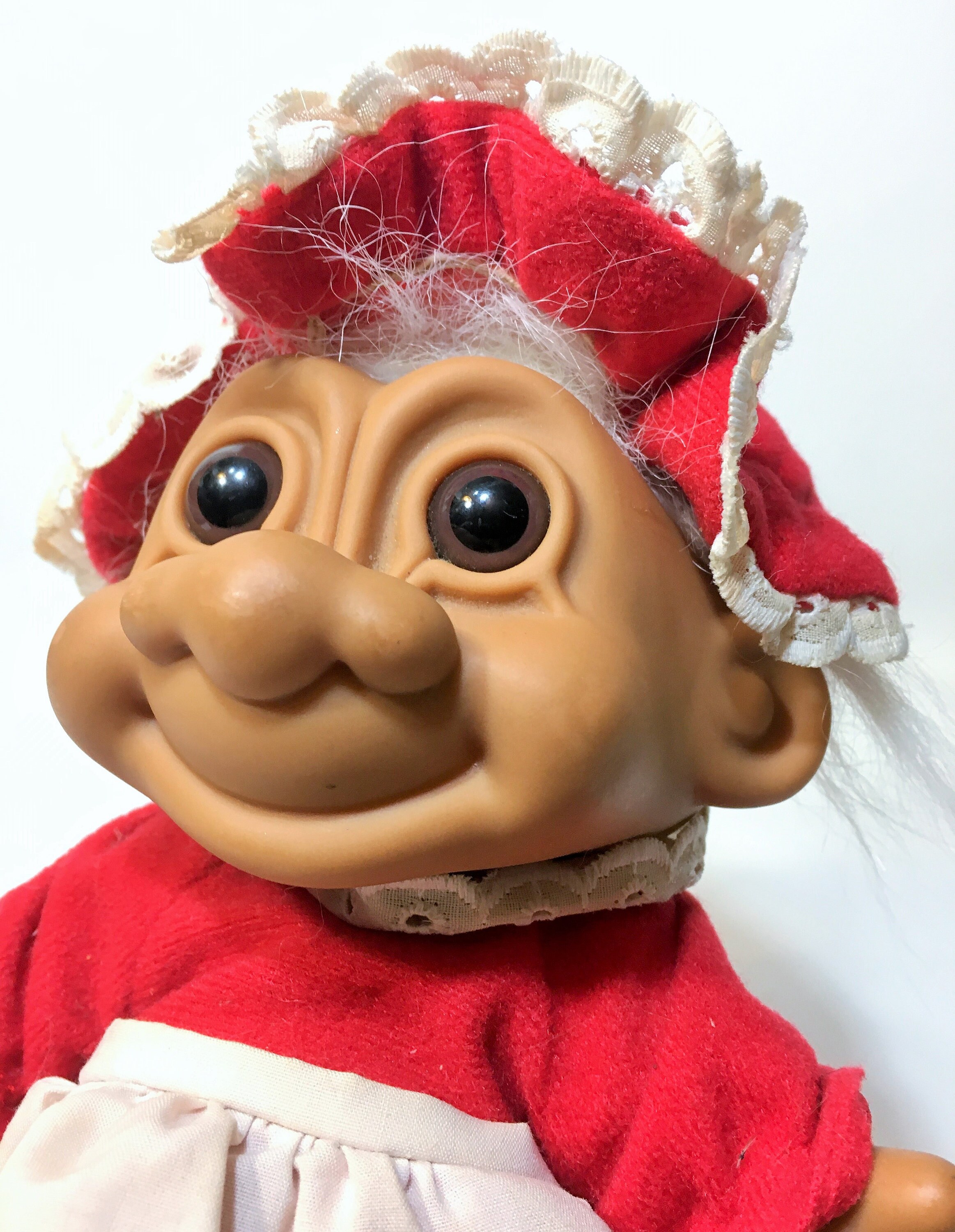 Vintage 70s Russ Troll Doll Mrs Claus Christmas Grandma Red Etsy